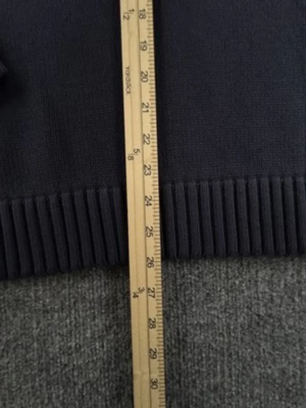Thomas Burberry Crew Neck Logo Long Sleeve Blue Pullover Men Large Sweater Knit